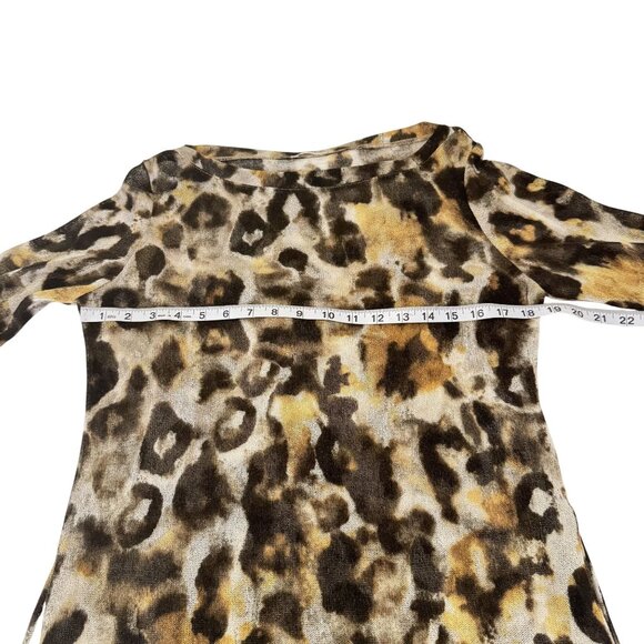 Maryan Mehlhorn Womens Swim Cover-Up Animal Print Sheer Belted Mini Dress Size S - Picture 6 of 8